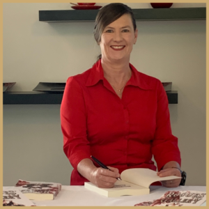 Photo of Mandy Chandler signing books